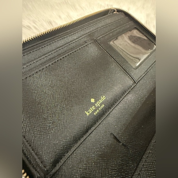 Kate spade Neda zip around Black Long wallet Gold Hardware - Picture 6 of 6